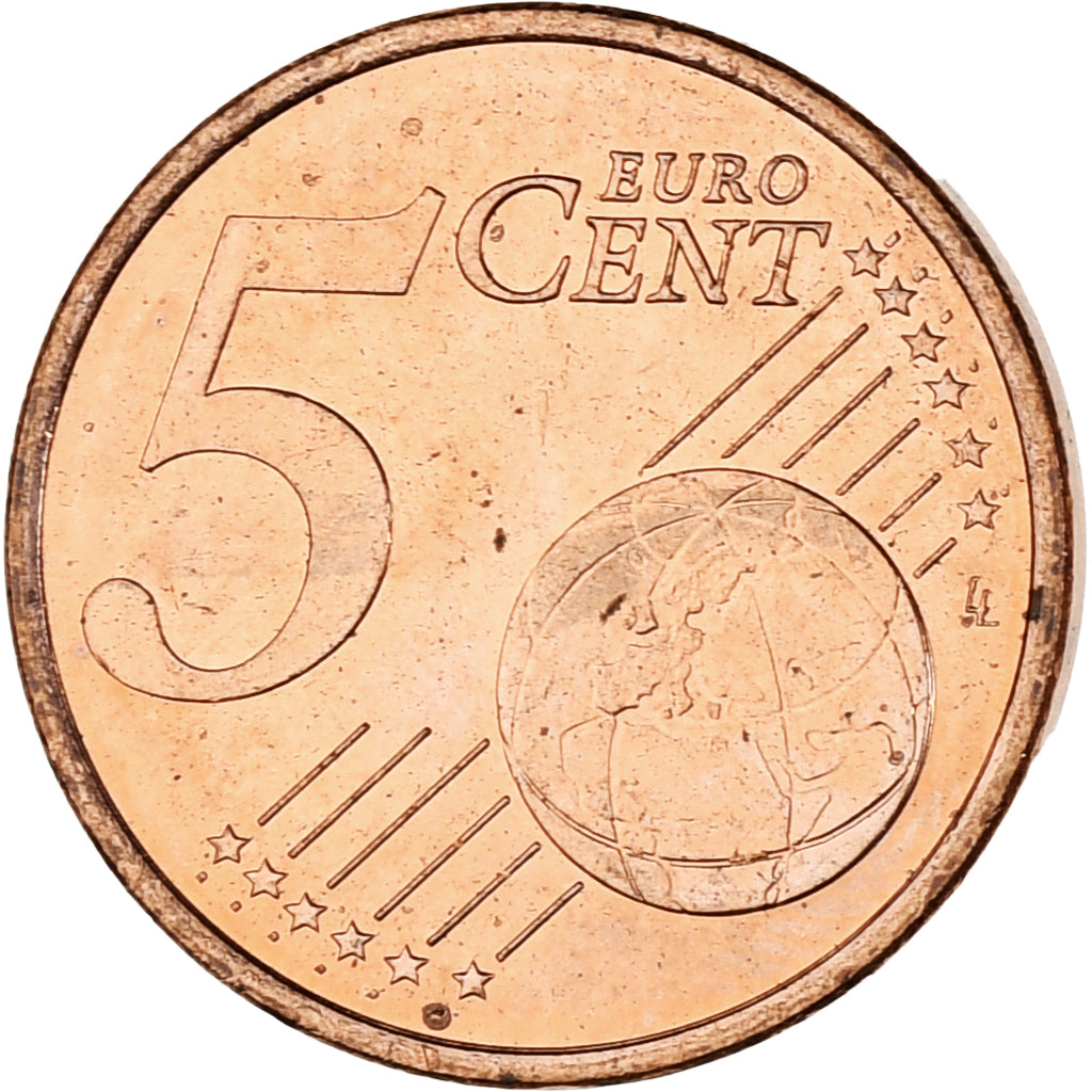 Monaco, Rainier III, 5 Euro Cent, 2001, Paris, MS(63), Copper Plated Steel