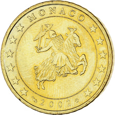 Monaco, Rainier III, 50 Euro Cent, 2002, Paris, MS(63), Brass, Gadoury:MC177
