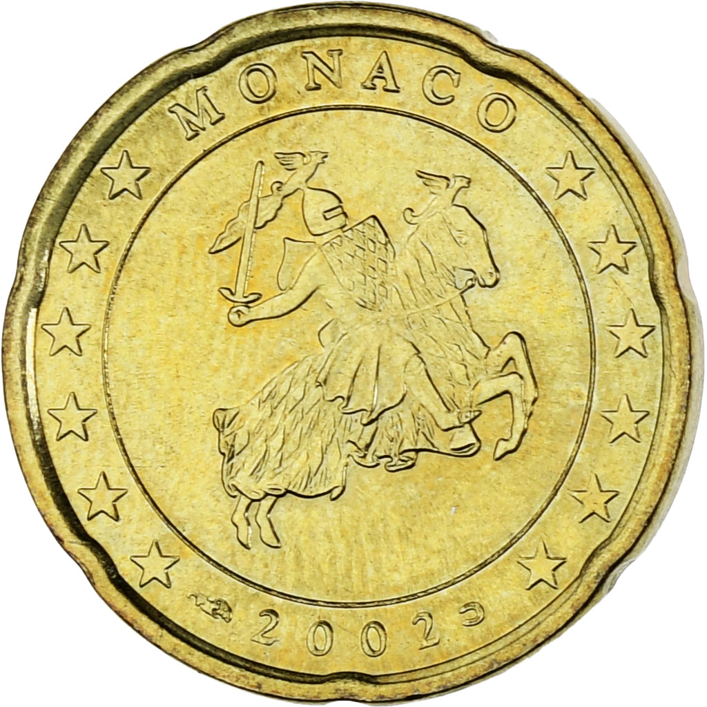Monaco, Rainier III, 20 Euro Cent, 2002, Paris, UNC-, Tin, Gadoury:MC176, KM:171