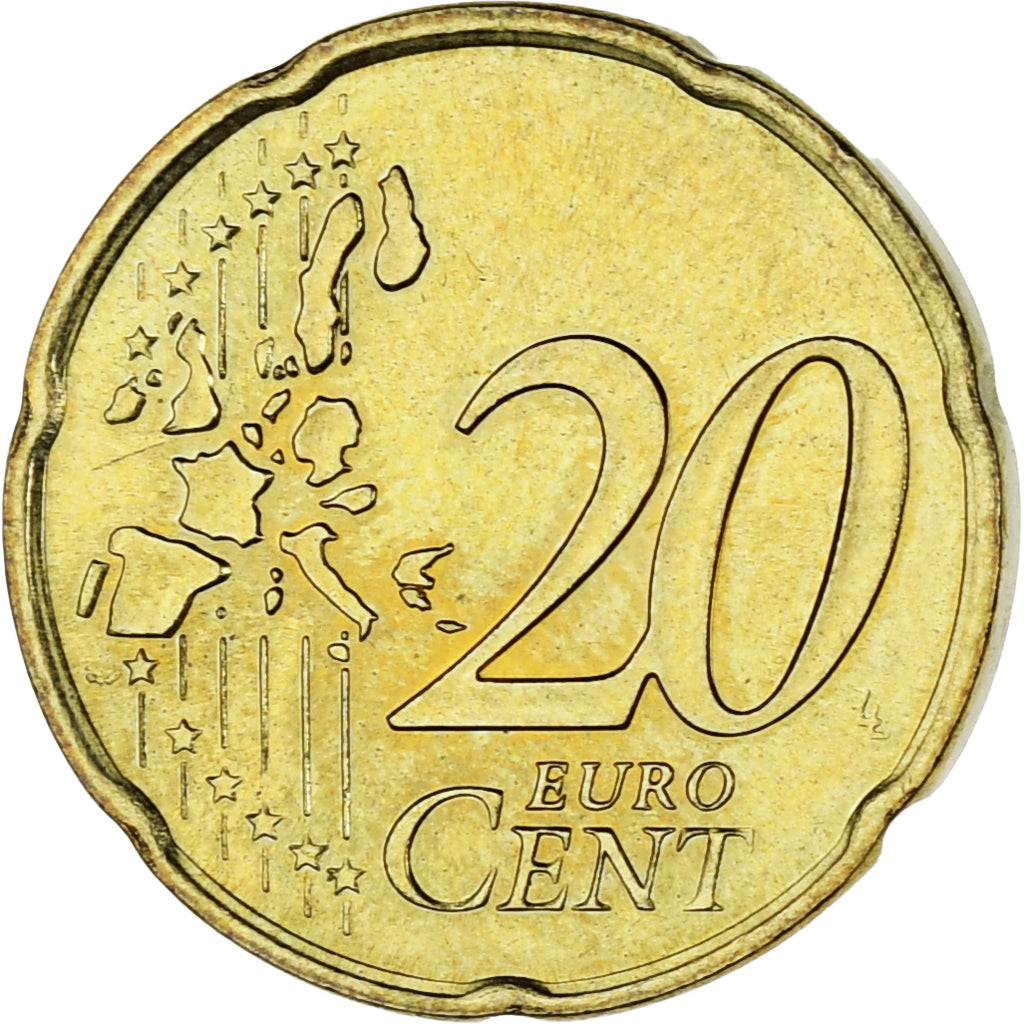 Monaco, Rainier III, 20 Euro Cent, 2002, Paris, UNC-, Tin, Gadoury:MC176, KM:171