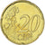 Monaco, Rainier III, 20 Euro Cent, 2002, Paris, MS(63), Mosiądz, Gadoury:MC176