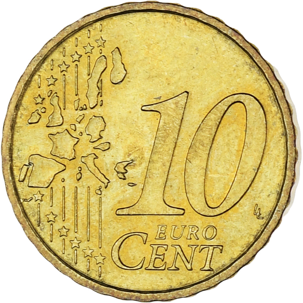 Monaco, Rainier III, 10 Euro Cent, 2002, Paris, SPL, Ottone, Gadoury:MC175