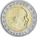 Monaco, Rainier III, 2 Euro, 2001, Paris, MS(63), Bi-Metallic, Gadoury:MC179