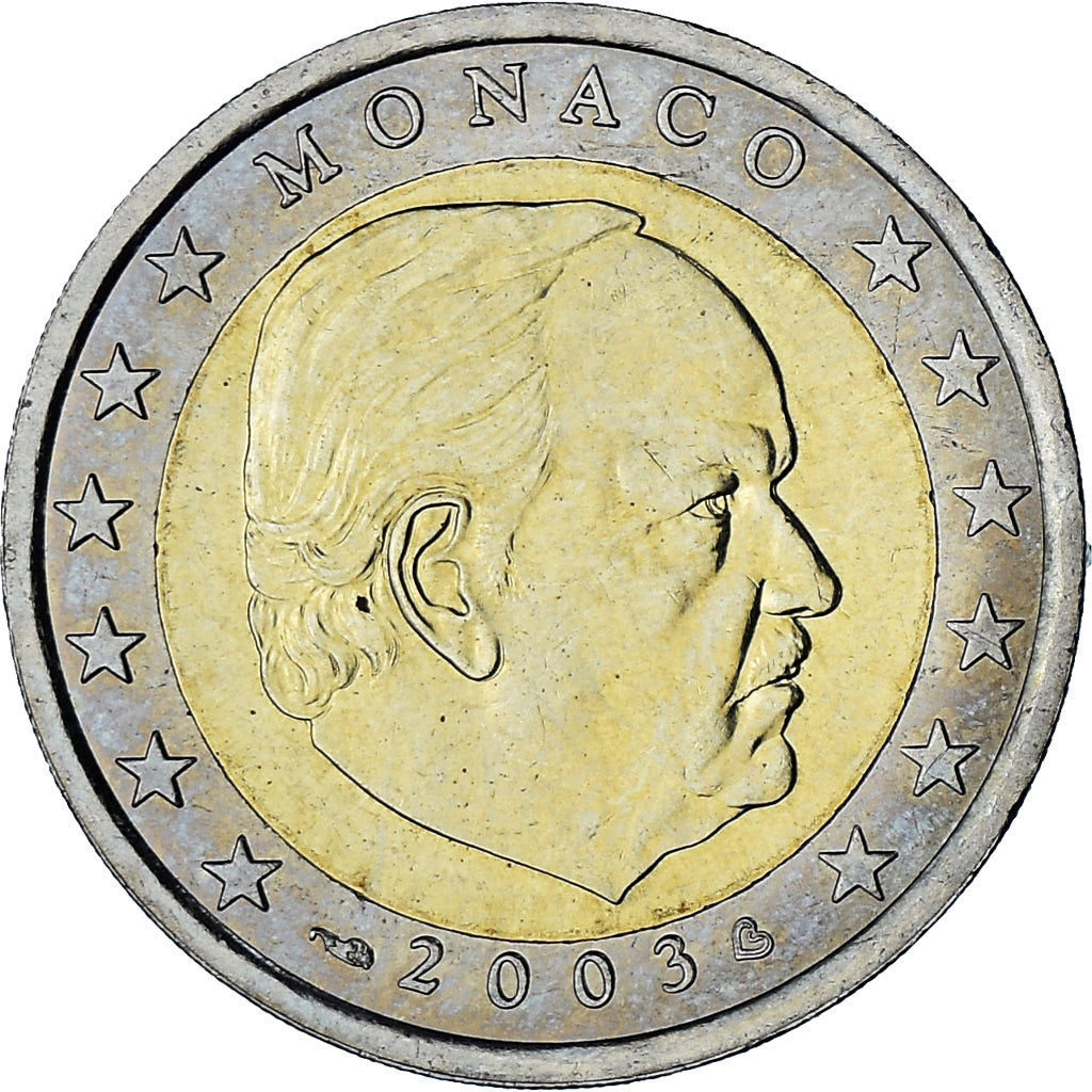 Monaco, Rainier III, 2 Euro, 2003, Paris, MS(63), Bi-Metallic, Gadoury:MC179