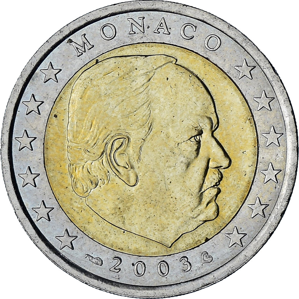 Monaco, Rainier III, 2 Euro, 2003, Paris, UNC-, Bi-Metallic, Gadoury:MC179