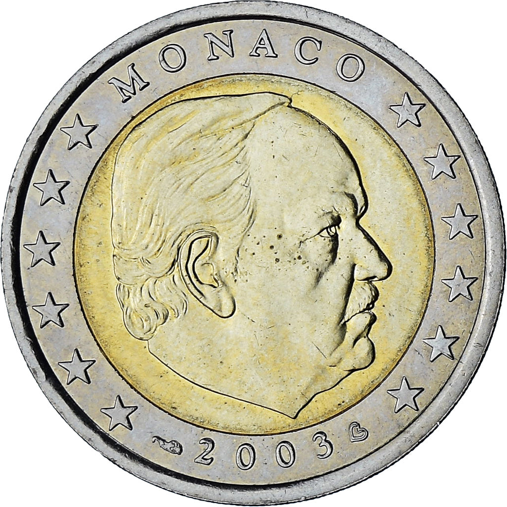 Monaco, Rainier III, 2 Euro, 2003, Paris, MS(63), Bi-Metallic, Gadoury:MC179
