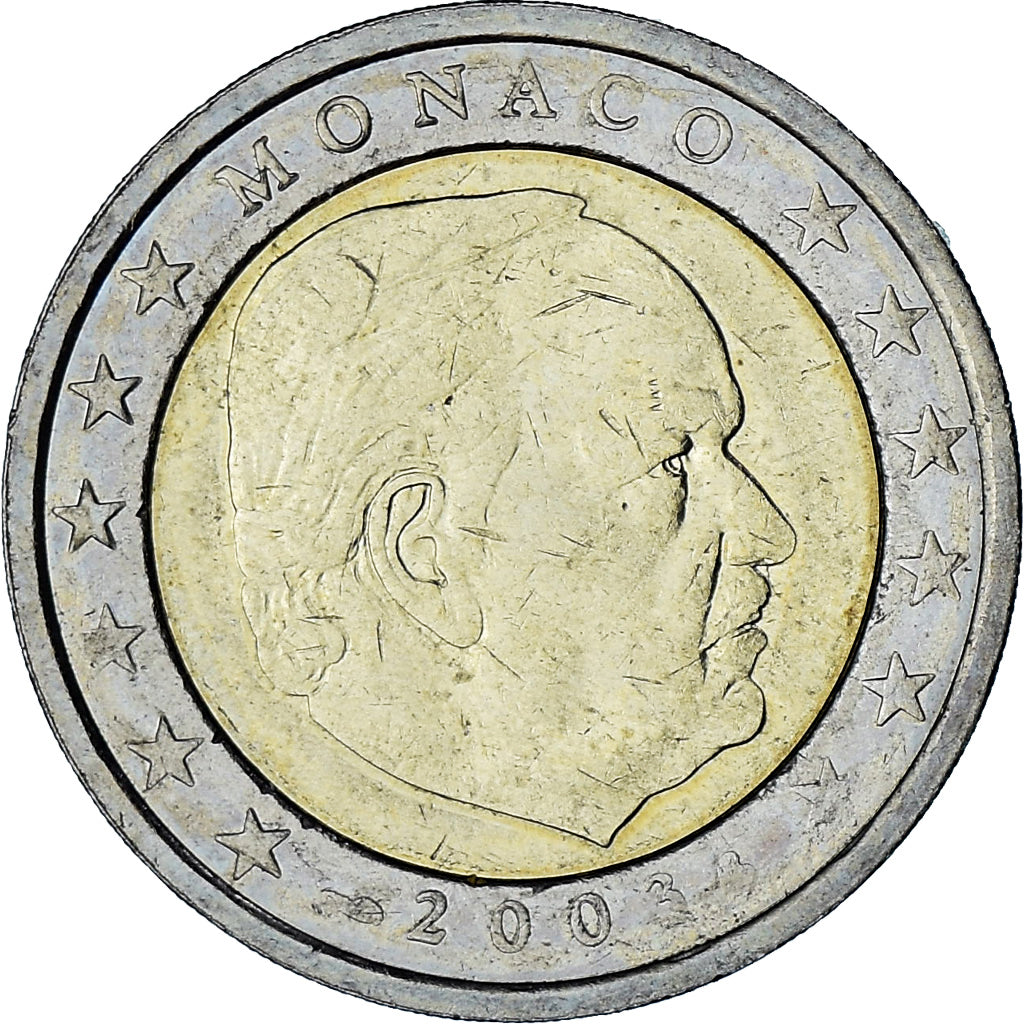 Monaco, Rainier III, 2 Euro, 2003, Paris, AU(55-58), Bi-Metallic, Gadoury:MC179