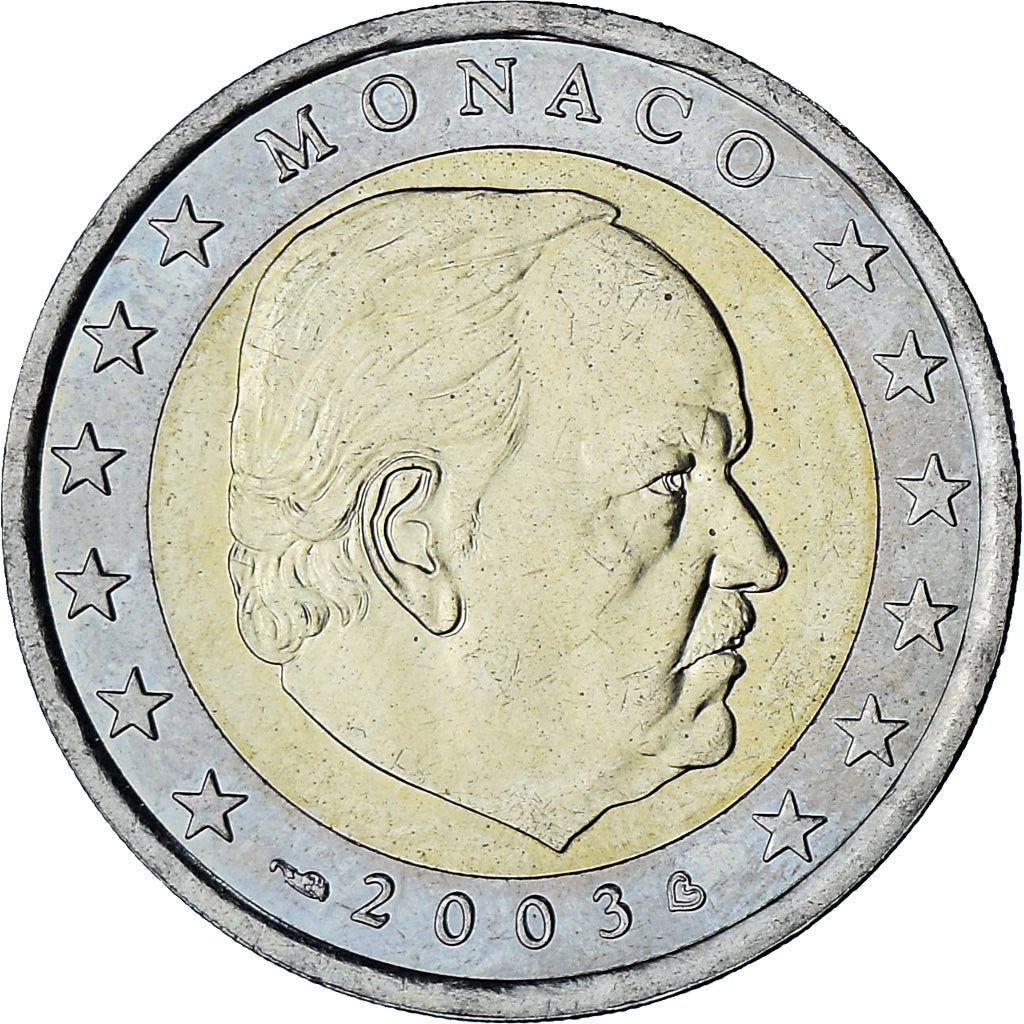 Monaco, Rainier III, 2 Euro, 2003, Paris, VZ, Bi-Metallic, Gadoury:MC179, KM:174