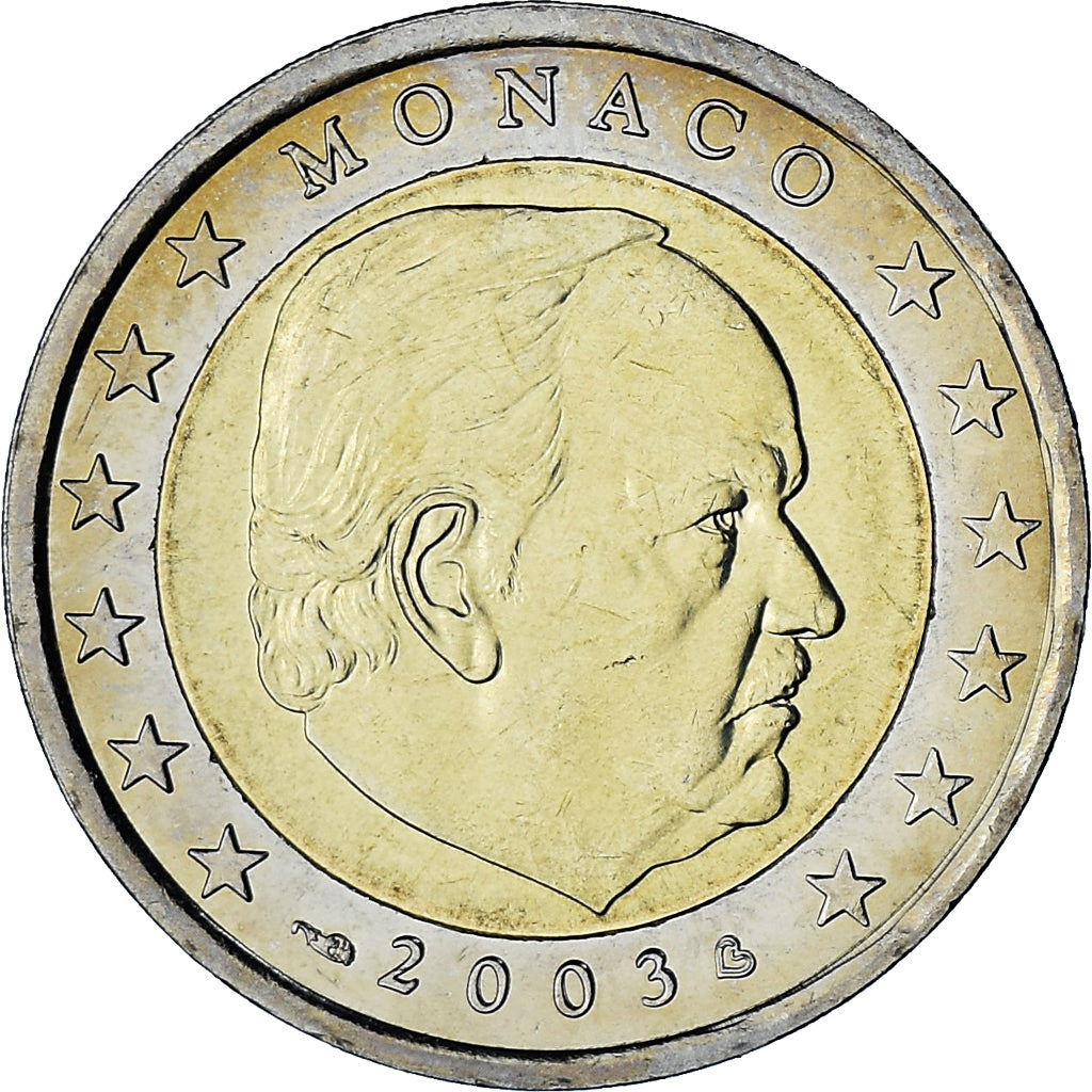 Monaco, Rainier III, 2 Euro, 2003, Paris, AU(55-58), Bi-Metallic, Gadoury:MC179