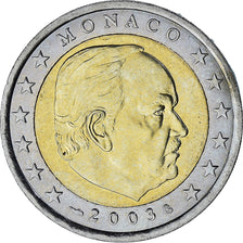 Monaco, Rainier III, 2 Euro, 2003, Paris, AU(55-58), Bi-Metallic, Gadoury:MC179