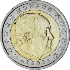Monaco, Rainier III, 2 Euro, 2003, Paris, AU(55-58), Bi-Metallic, Gadoury:MC179