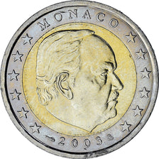 Monaco, Rainier III, 2 Euro, 2003, Paris, AU(55-58), Bi-Metallic, Gadoury:MC179