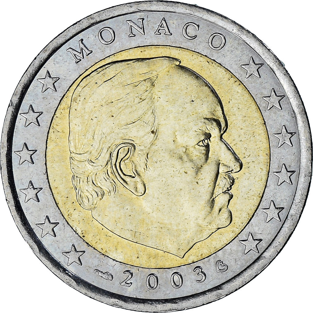 Monaco, Rainier III, 2 Euro, 2003, Paris, VZ, Bi-Metallic, Gadoury:MC179, KM:174