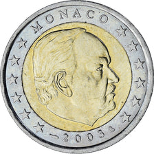 Monaco, Rainier III, 2 Euro, 2003, Paris, AU(55-58), Bi-Metallic, Gadoury:MC179