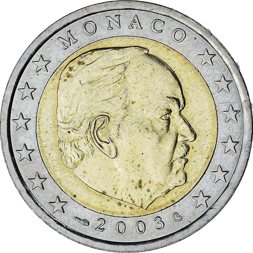 Monaco, Rainier III, 2 Euro, 2003, Paris, VZ, Bi-Metallic, Gadoury:MC179, KM:174