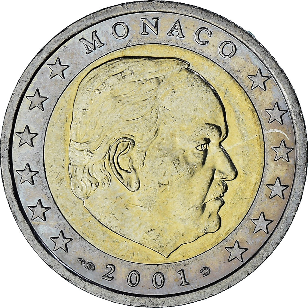 Monaco, Rainier III, 2 Euro, 2001, Paris, SUP, Bimétallique, Gadoury:MC179