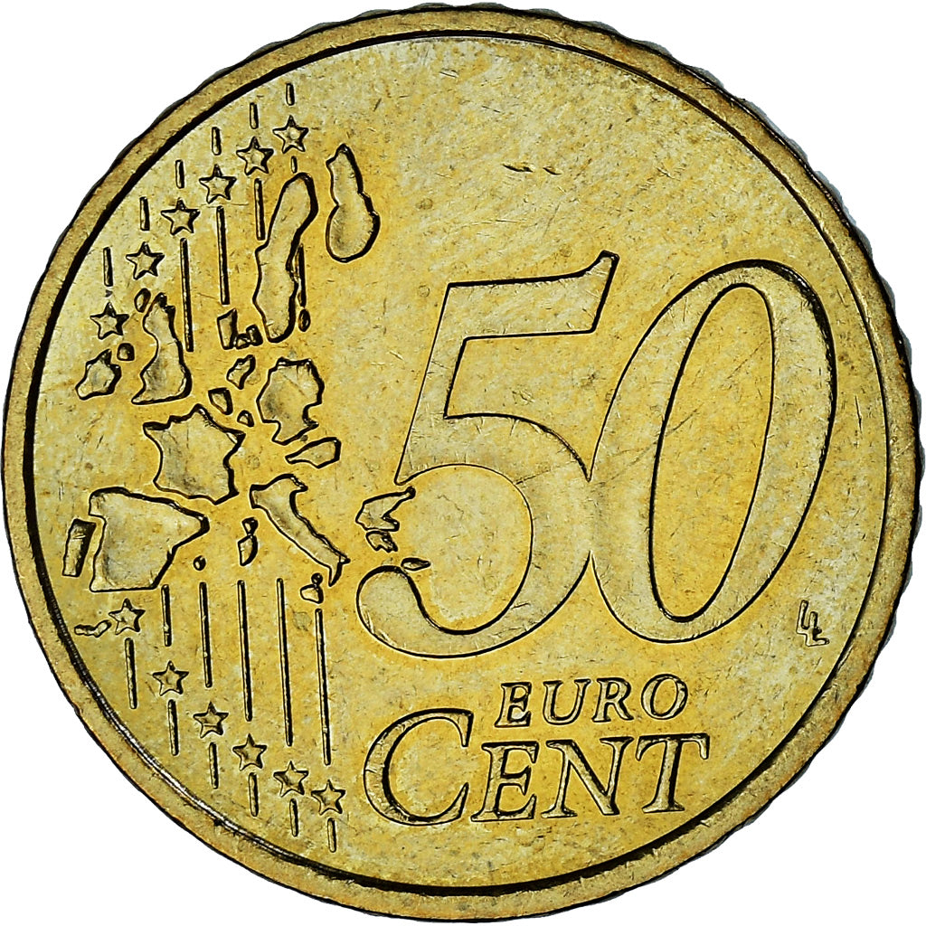 Monaco, Rainier III, 50 Euro Cent, 2001, Paris, AU(55-58), Brass, Gadoury:MC177