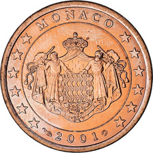 Monaco, Rainier III, 5 Euro Cent, 2001, Paris, MS(63), Copper Plated Steel