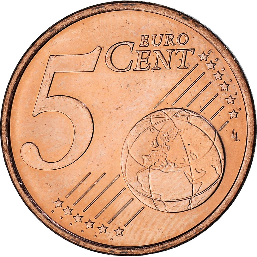 Monaco, Rainier III, 5 Euro Cent, 2001, Paris, MS(63), Copper Plated Steel