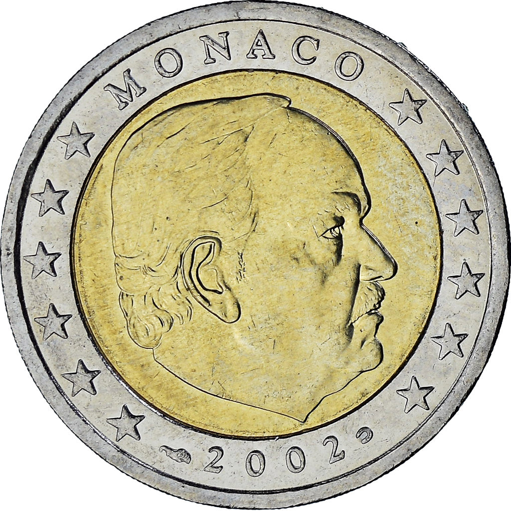 Monaco, Rainier III, 2 Euro, 2002, Paris, MS(63), Bi-Metallic, Gadoury:MC179
