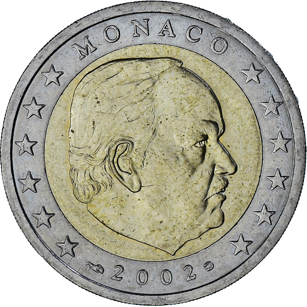 Monaco, Rainier III, 2 Euro, 2002, Paris, AU(55-58), Bi-Metallic, Gadoury:MC179