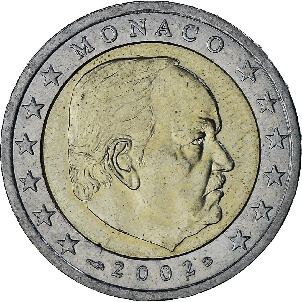 Monaco, Rainier III, 2 Euro, 2002, Paris, AU(55-58), Bi-Metallic, Gadoury:MC179