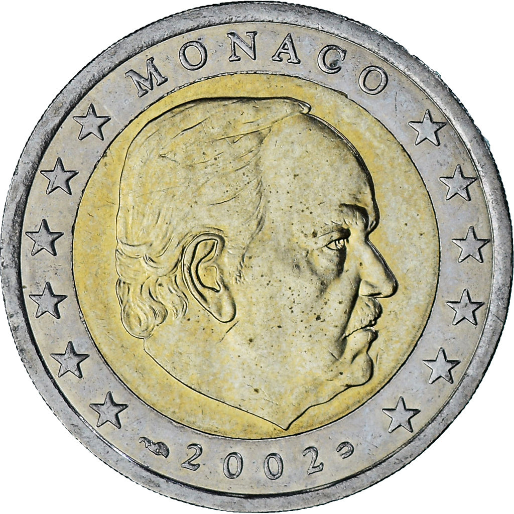 Monaco, Rainier III, 2 Euro, 2002, Paris, AU(55-58), Bi-Metallic, Gadoury:MC179
