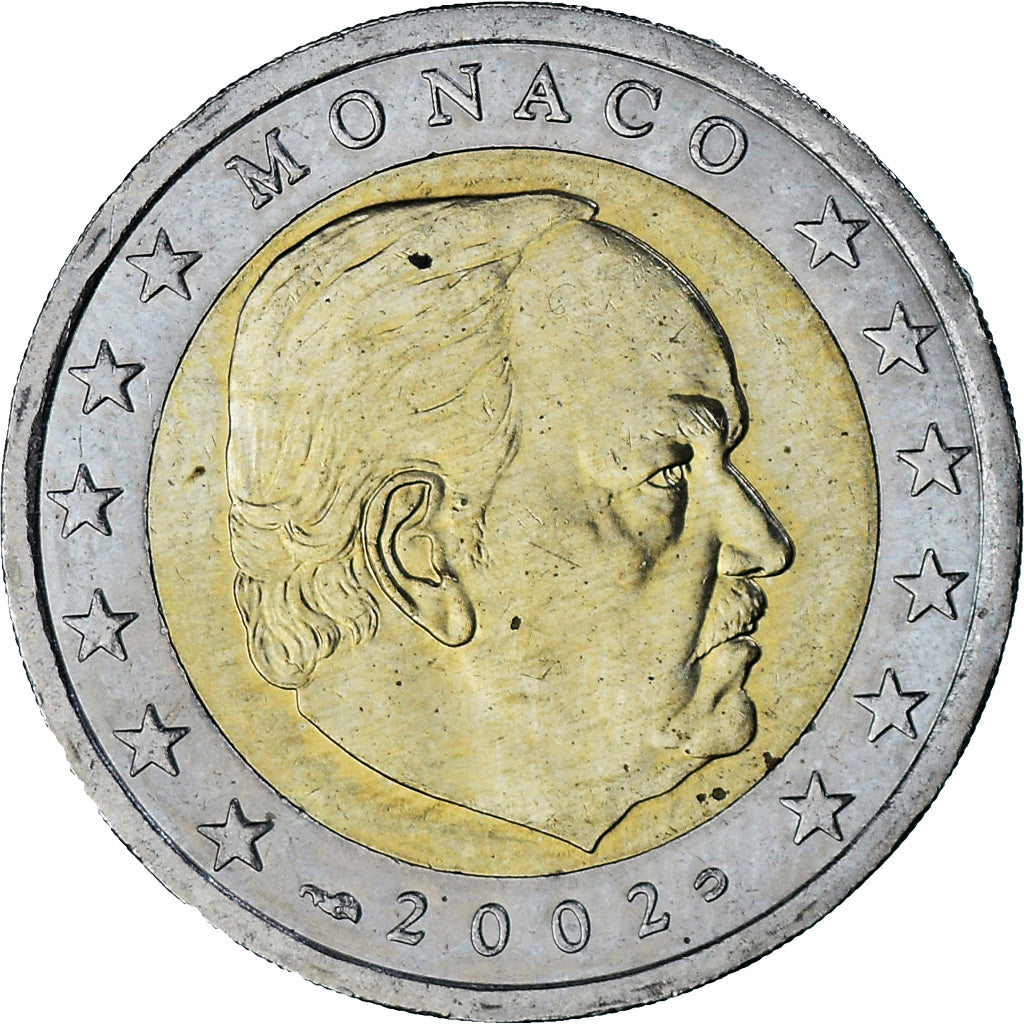Monaco, Rainier III, 2 Euro, 2002, Paris, AU(55-58), Bi-Metallic, Gadoury:MC179