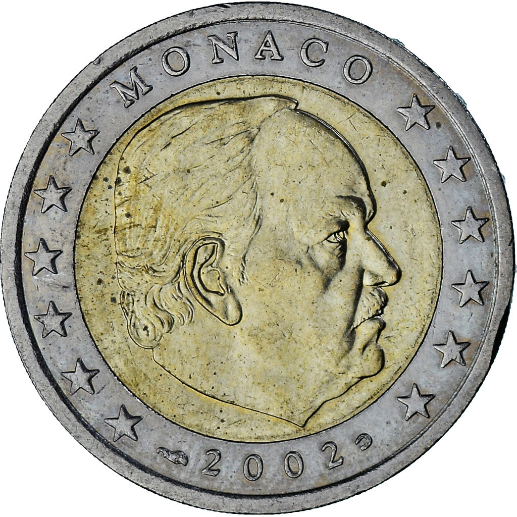 Monaco, Rainier III, 2 Euro, 2002, Paris, EF(40-45), Bi-Metallic, Gadoury:MC179