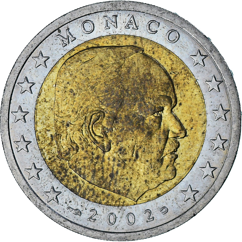 Monaco, Rainier III, 2 Euro, 2002, Paris, EF(40-45), Bi-Metallic, Gadoury:MC179