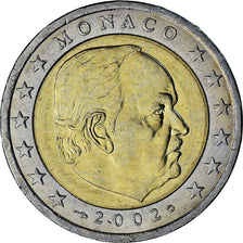 Monaco, Rainier III, 2 Euro, 2002, Paris, AU(55-58), Bi-Metallic, Gadoury:MC179