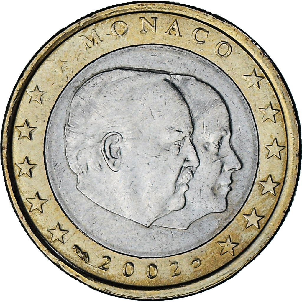 Monaco, Rainier III, Euro, 2002, Paris, BB+, Bi-metallico, Gadoury:MC178, KM:173