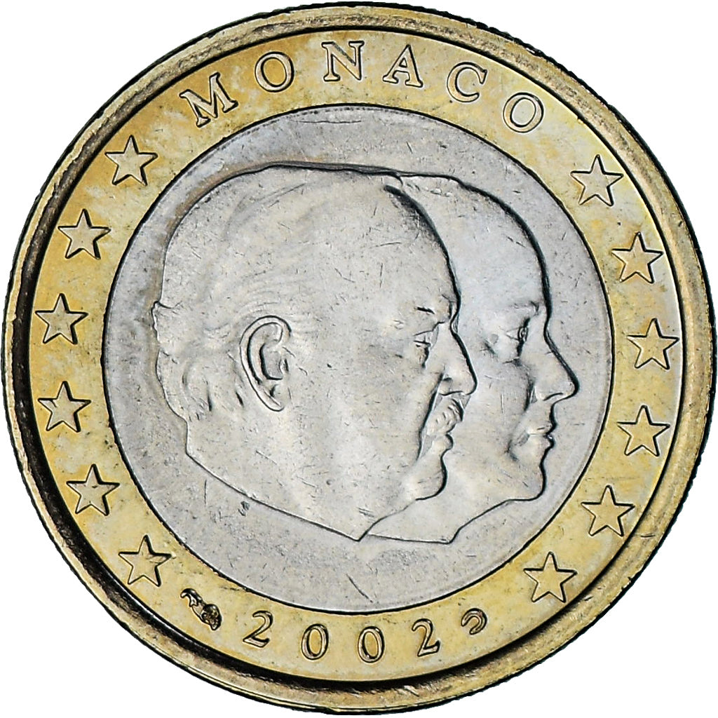 Mónaco, Rainier III, Euro, 2002, Paris, MBC+, Bimetálico, Gadoury:MC178