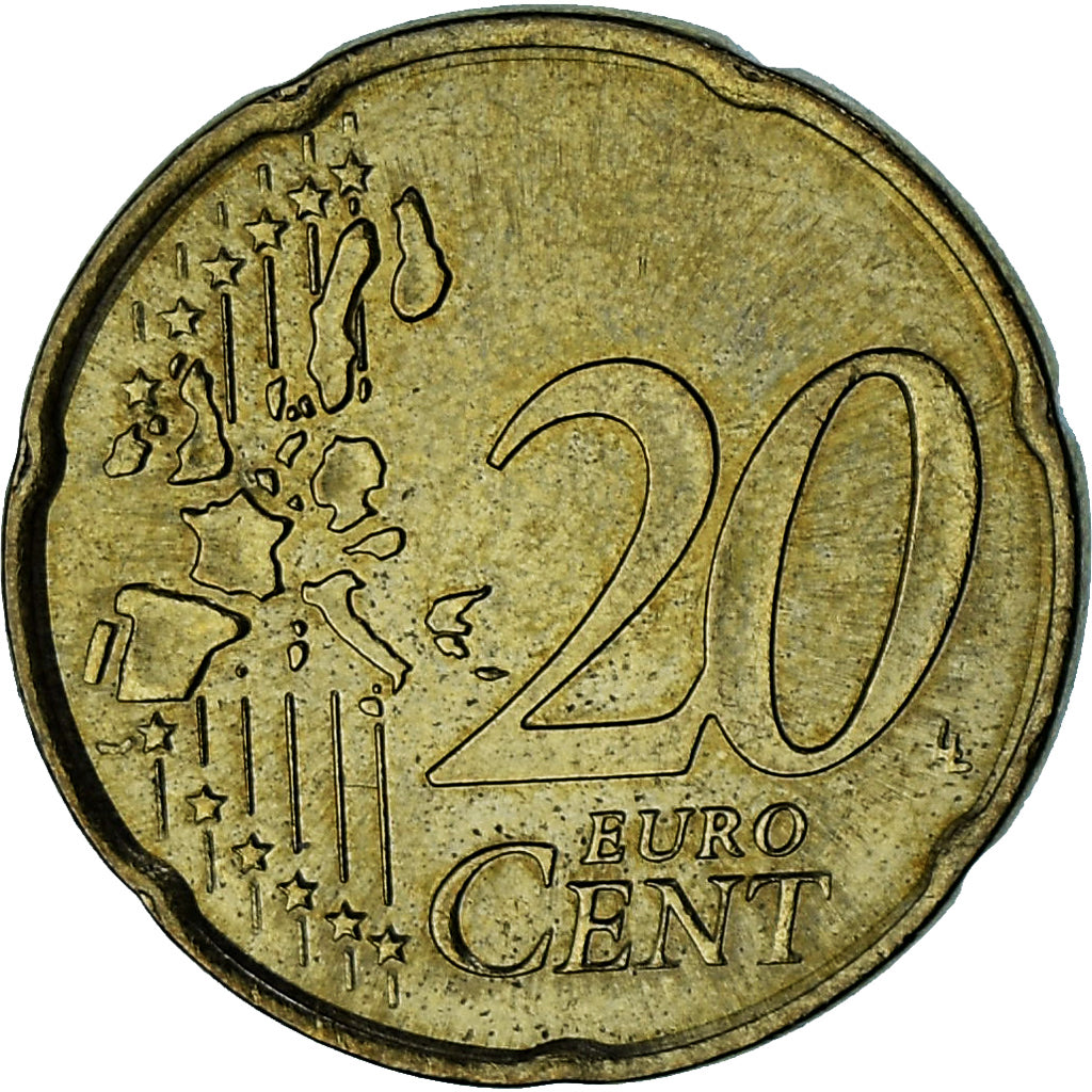 Monaco, Rainier III, 20 Euro Cent, 2003, Paris, AU(55-58), Brass, Gadoury:MC176
