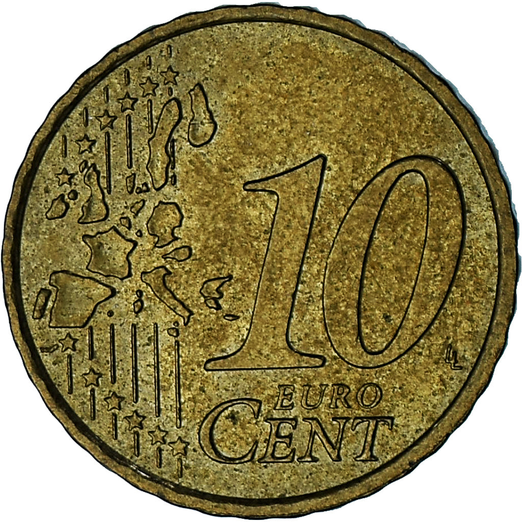 Monaco, Rainier III, 10 Euro Cent, 2003, Paris, AU(55-58), Brass, Gadoury:MC175