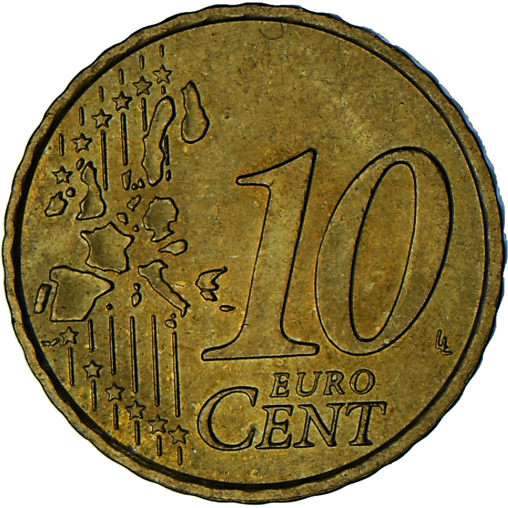 Monaco, Rainier III, 10 Euro Cent, 2003, Paris, AU(55-58), Brass, Gadoury:MC175