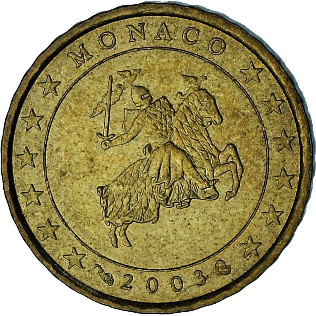 Monaco, Rainier III, 10 Euro Cent, 2003, Paris, AU(55-58), Brass, Gadoury:MC175