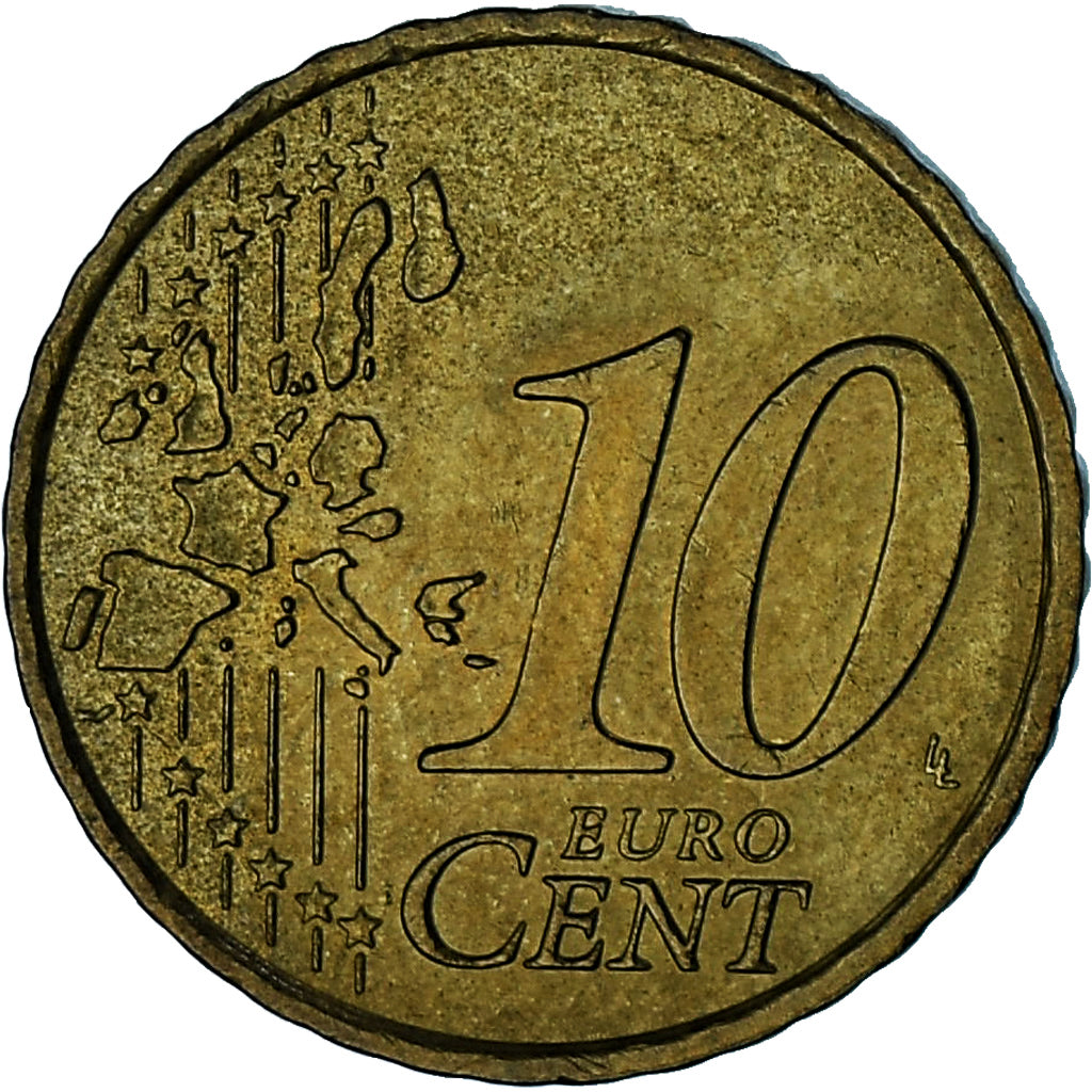 Monaco, Rainier III, 10 Euro Cent, 2003, Paris, AU(55-58), Brass, Gadoury:MC175