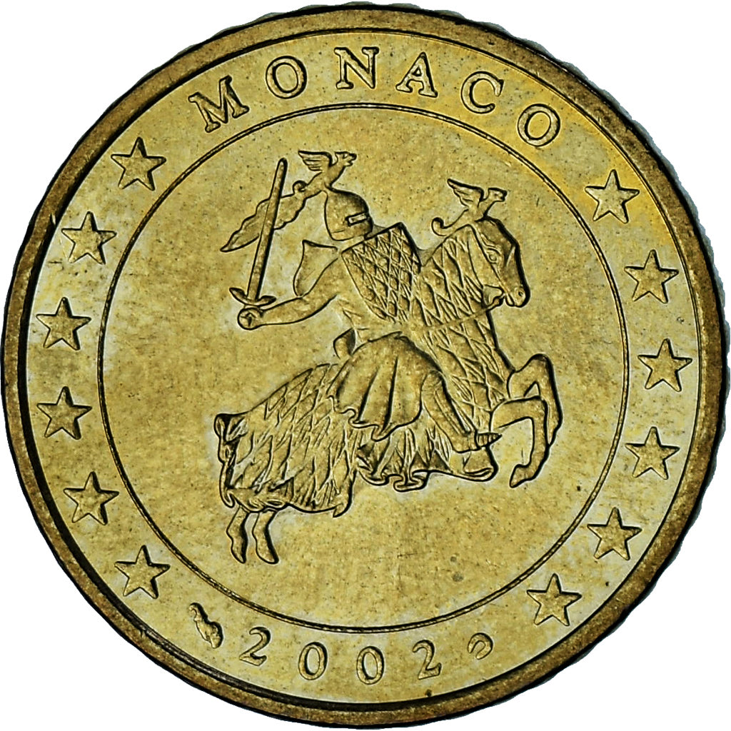 Mónaco, Rainier III, 50 Euro Cent, 2002, Paris, AU(55-58), Latão