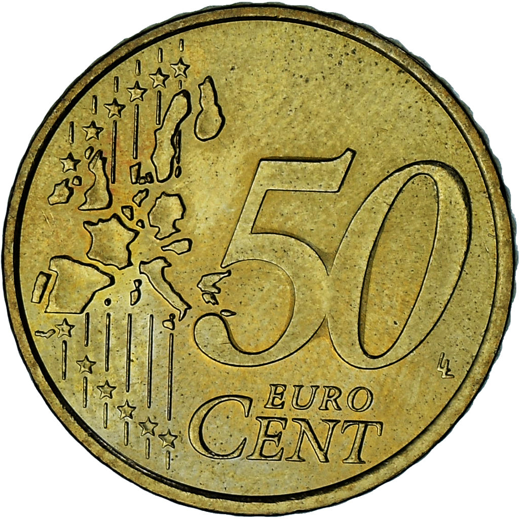Monaco, Rainier III, 50 Euro Cent, 2002, Paris, VZ, Messing, Gadoury:MC177