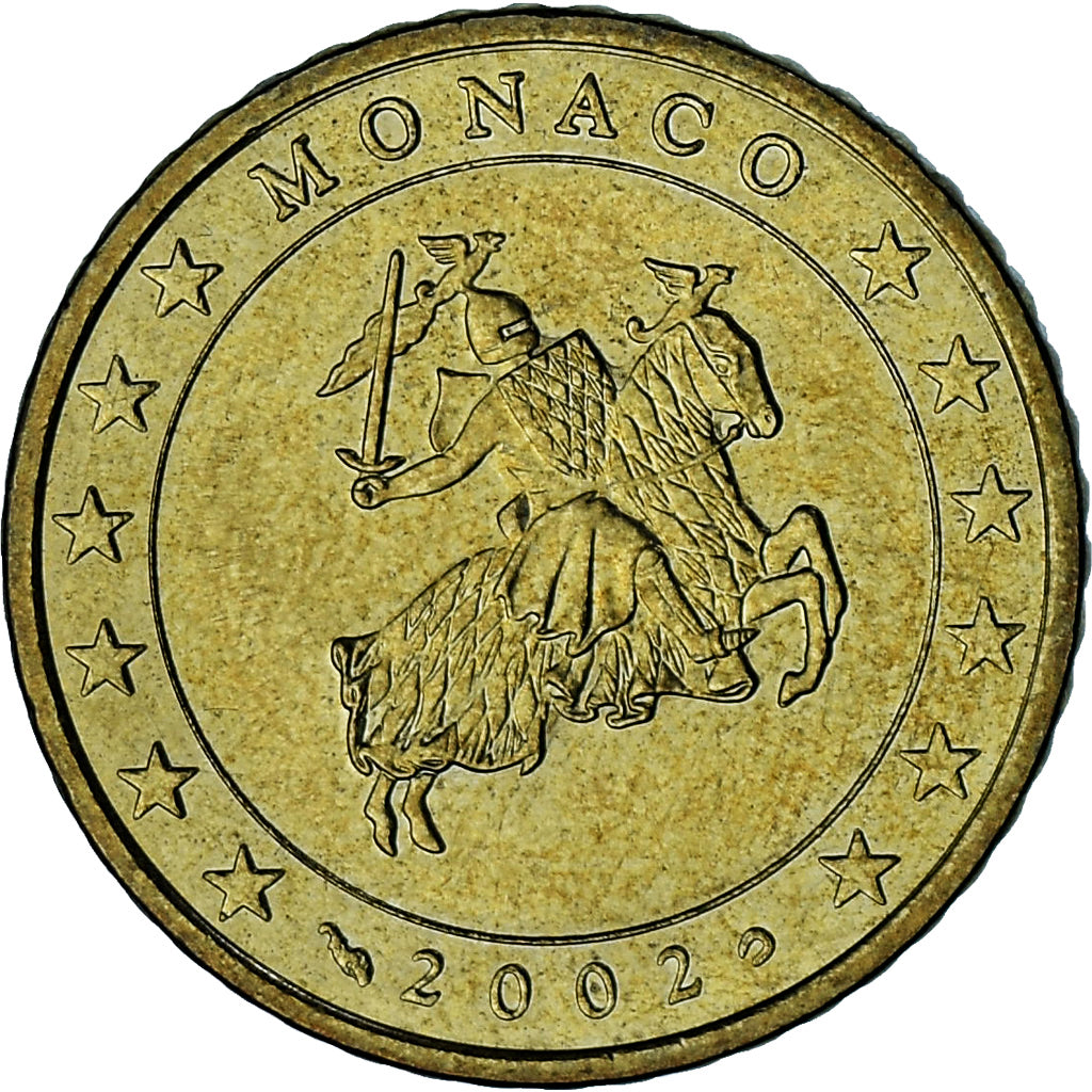 Monaco, Rainier III, 50 Euro Cent, 2002, Paris, VZ, Messing, Gadoury:MC177