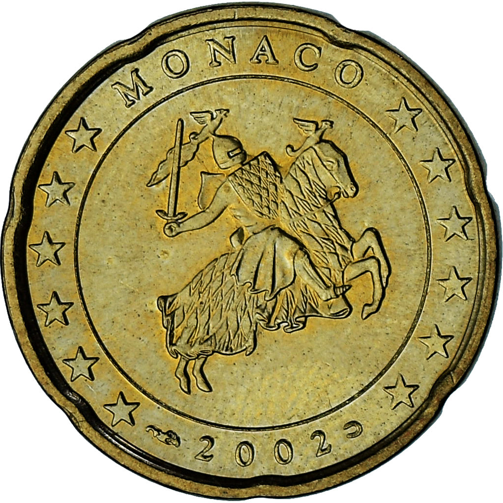 Monaco, Rainier III, 20 Euro Cent, 2002, Paris, SPL-, Ottone, Gadoury:MC176