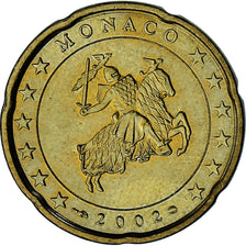 Monaco, Rainier III, 20 Euro Cent, 2002, Paris, SPL-, Ottone, Gadoury:MC176