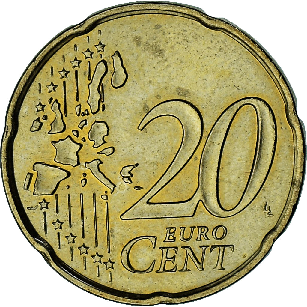 Monaco, Rainier III, 20 Euro Cent, 2002, Paris, SPL-, Ottone, Gadoury:MC176