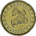 Monaco, Rainier III, 20 Euro Cent, 2002, Paris, AU(55-58), Brass, Gadoury:MC176