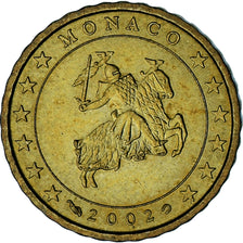 Monaco, Rainier III, 10 Euro Cent, 2002, Paris, AU(55-58), Brass, Gadoury:MC175