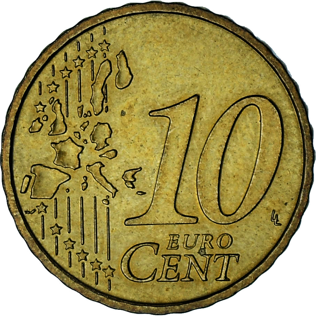 Monaco, Rainier III, 10 Euro Cent, 2002, Paris, AU(55-58), Brass, Gadoury:MC175