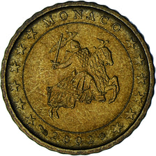 Monaco, Rainier III, 10 Euro Cent, 2002, Paris, AU(55-58), Brass, Gadoury:MC175