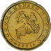 Monaco, Rainier III, 20 Euro Cent, 2001, Paris, AU(55-58), Brass, Gadoury:MC176