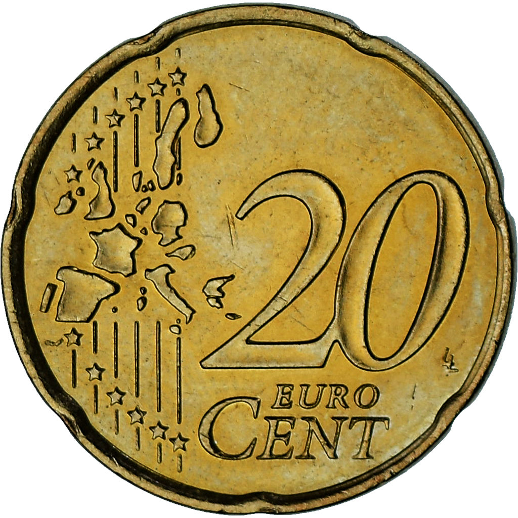 Monaco, Rainier III, 20 Euro Cent, 2001, Paris, SUP, Laiton, Gadoury:MC176